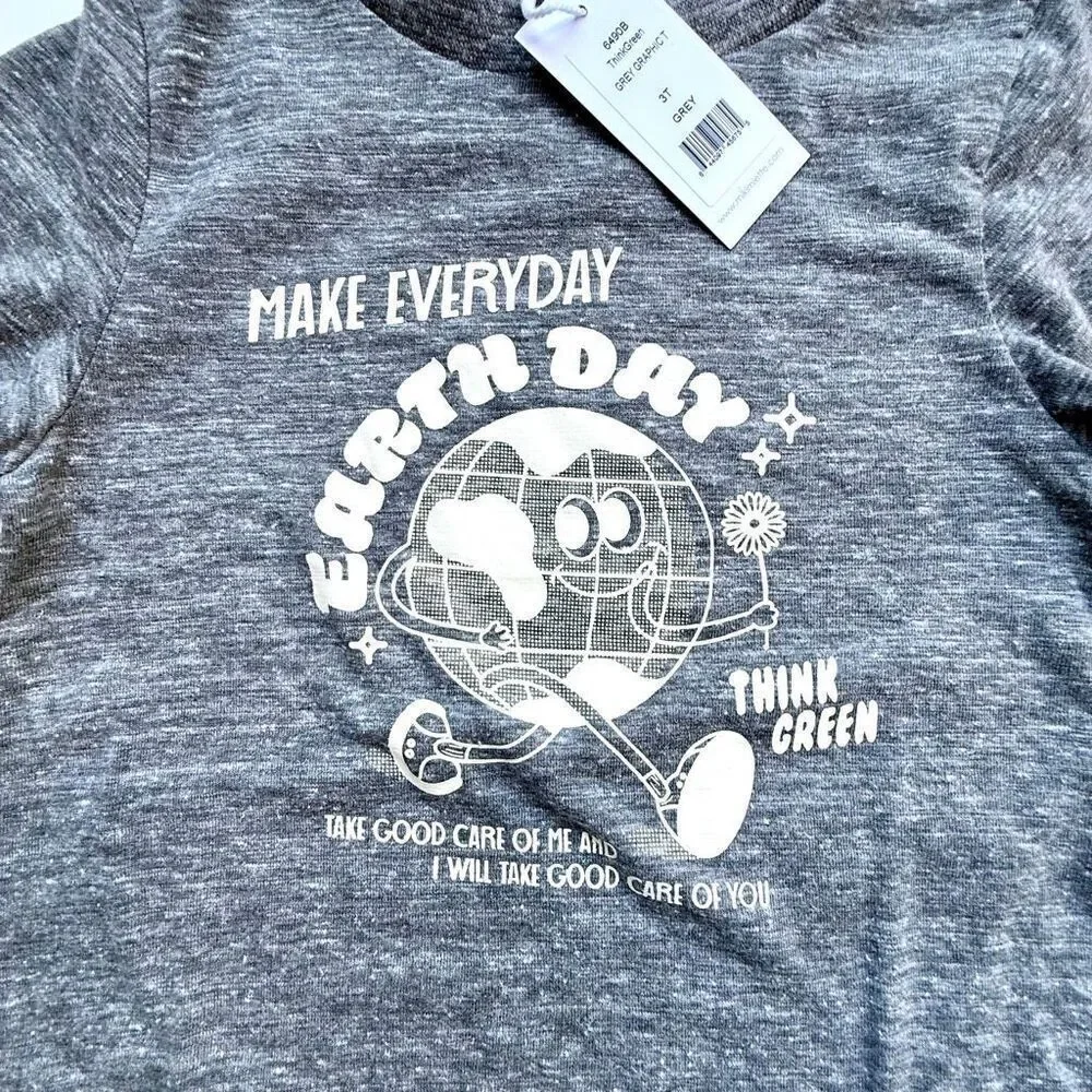NWT Miki Miette boys' short-sleeved gray “Earth Day